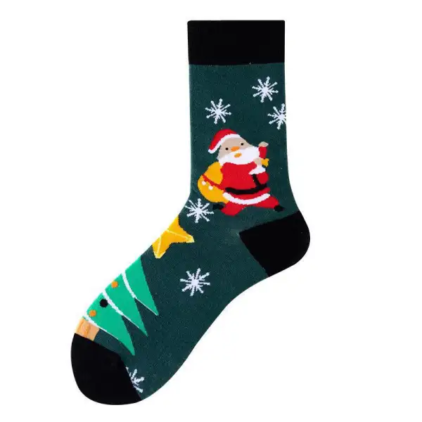 Unisex Jacquard Knit Terry Mid-calf Christmas Stock - Cotosen.com