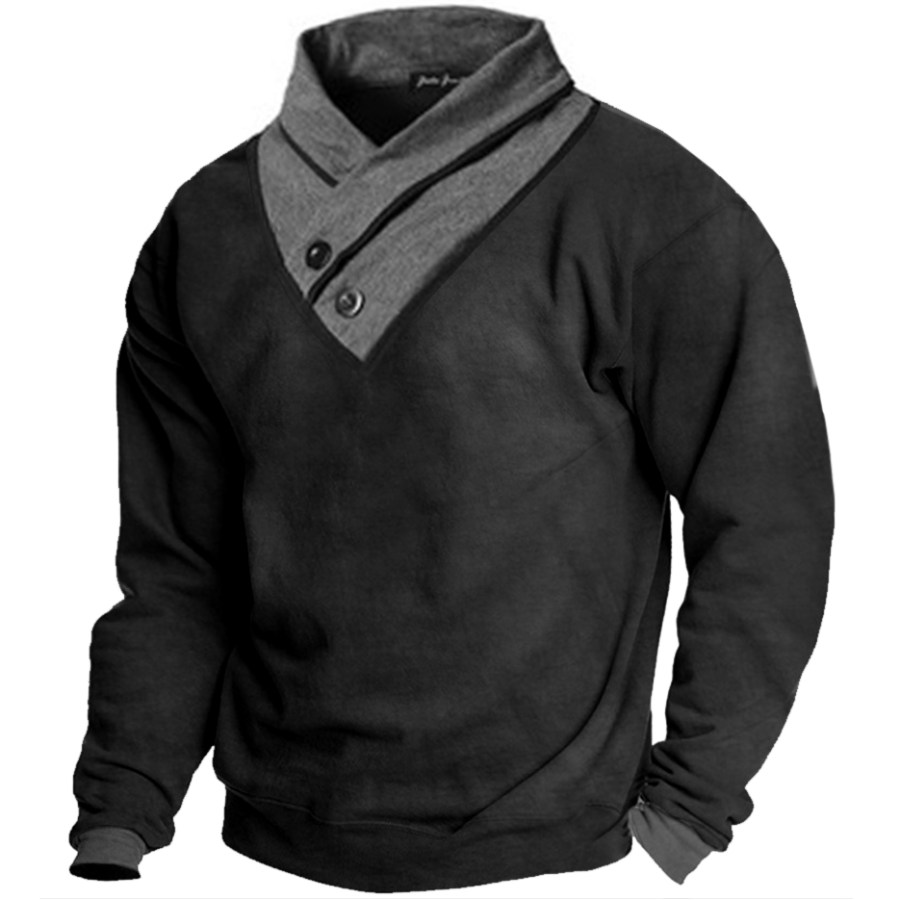 

Men's Vintage Turtleneck Pullover Sweatshirt