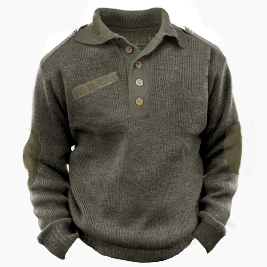 

Hombres Tactics Military Polo Knit Sudadera Jersey Al Aire Libre Transpirable Reforzado Suéter De Punto