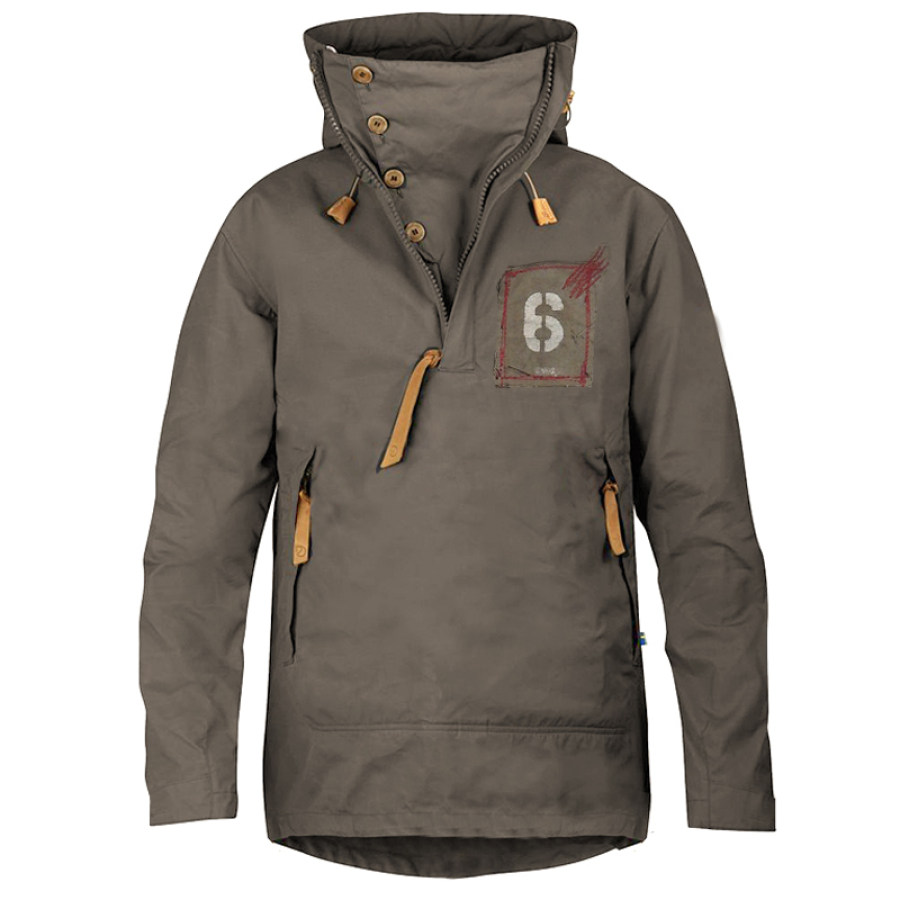 

Veste Tactique Militaire Pour Hommes Outddor Fjallraven Anorak N ° 6 Manteaux à Col Montant Avec Boutons