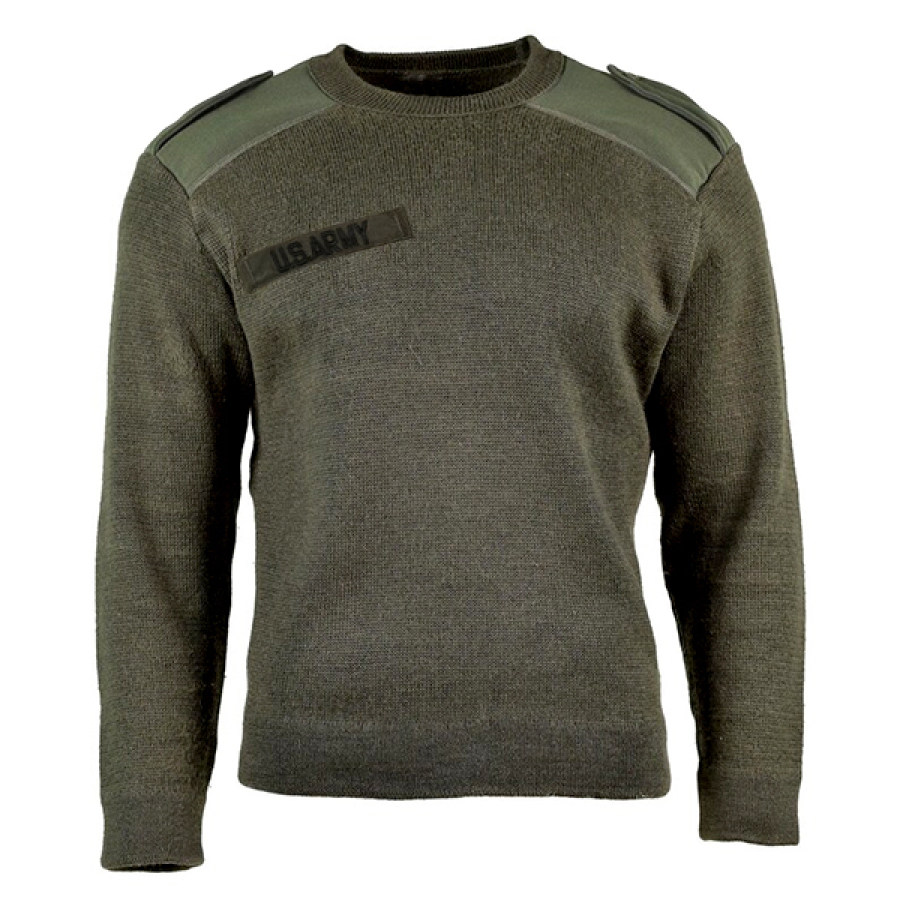 

Мужской тактический пуловер в стиле милитари свитер с немецким флагом на липучке уличный базовый термовязаный топ