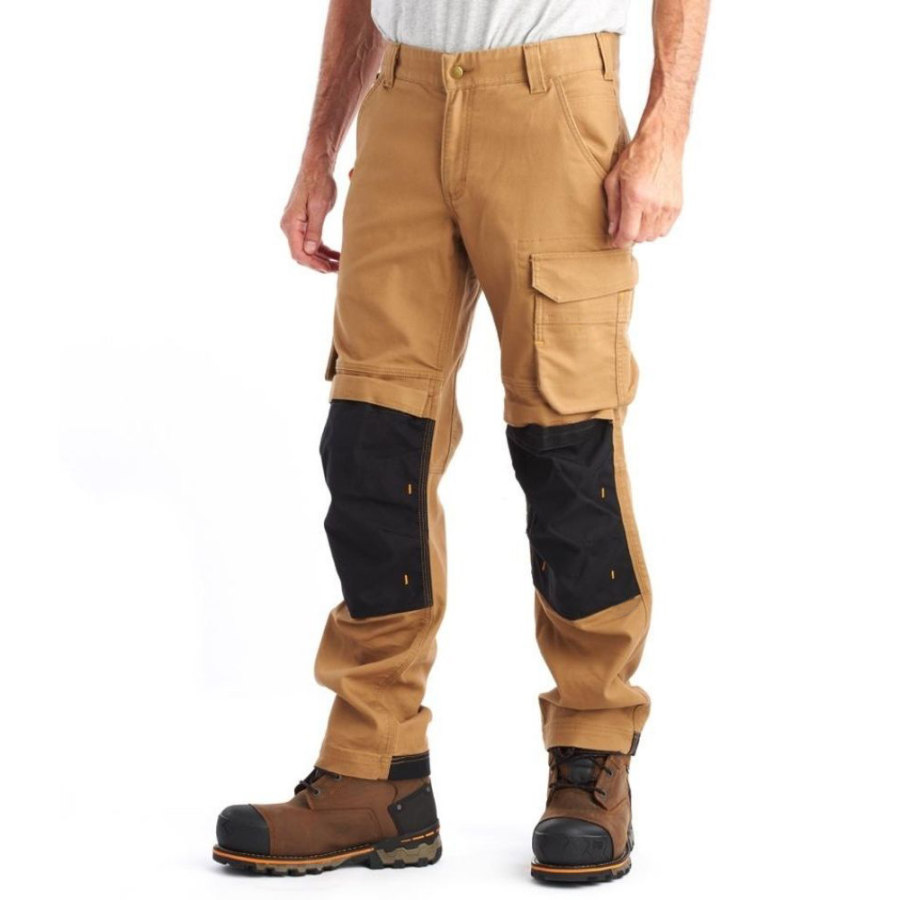 

Pantalon Cargo Vintage Multi-poches Pour Hommes Couleur Contrastée Pantalon De Travail Quotidien