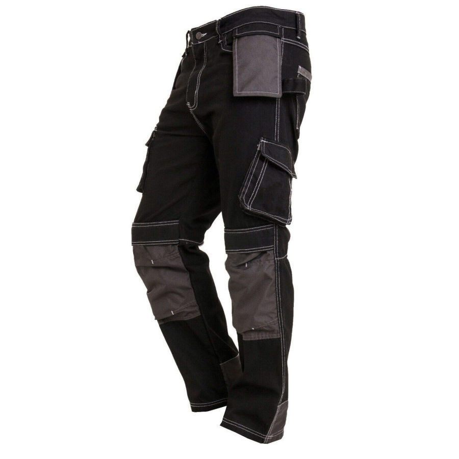 

Pantalon Cargo Vintage Multi-poches Pour Hommes Couleur Contrastée Pantalon De Travail De Combat Quotidien