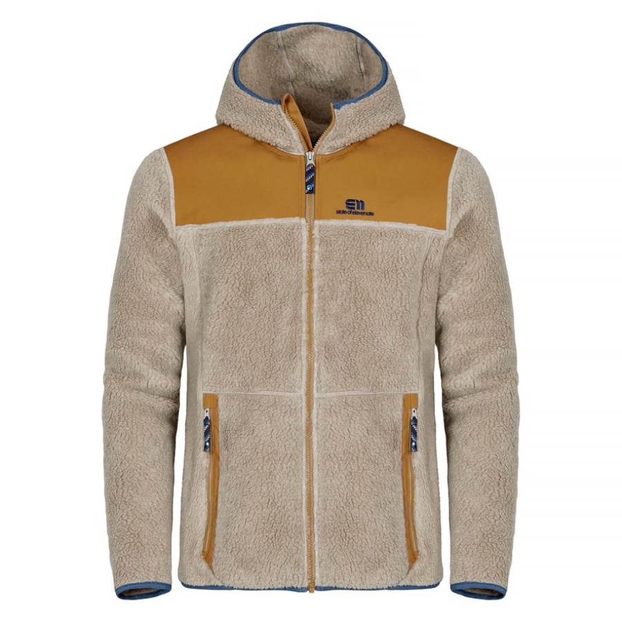 

Herren-Outdoor-Fleecejacke Mit Kapuze Im Retro-Stil In Kontrastfarbe