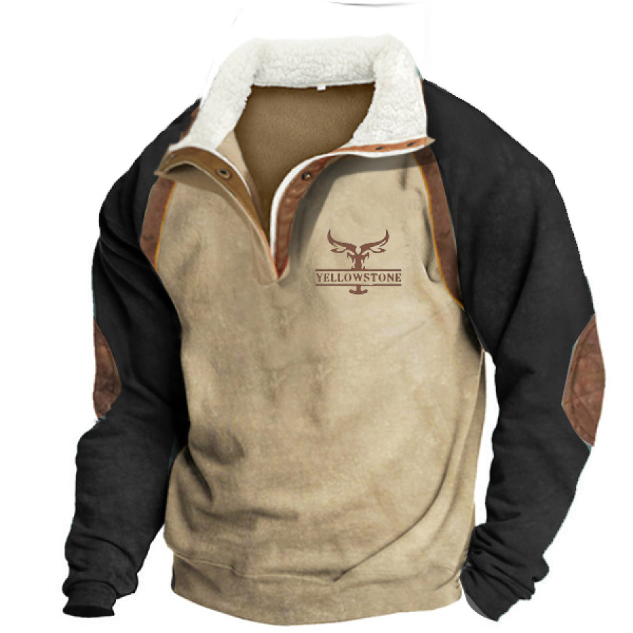 

Sweat-shirt Polo En Polaire Vintage Yellowstone Pour Hommes