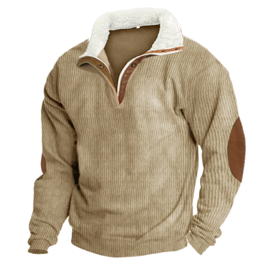 

Sweat-shirt à Manches Longues Et Col Polo Pour Hommes Design Original Décontracté En Polaire Pour L'extérieur