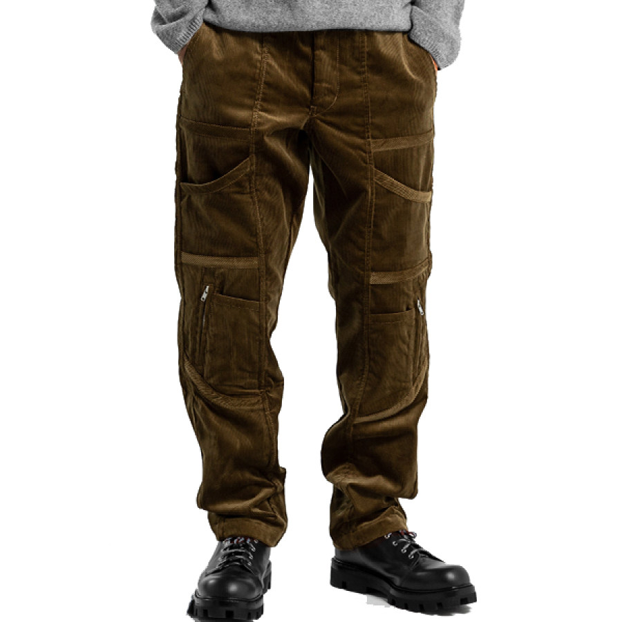 

Мужские вельветовые брюки-карго повседневные вельветовые брюки с несколькими карманами на открытом воздухе