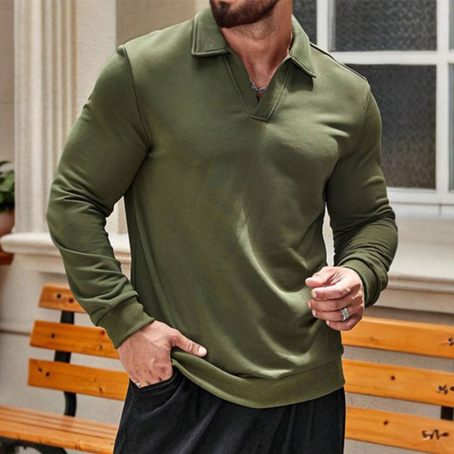 

Lässiges Revers-Sweatshirt Für Herren Im Freien