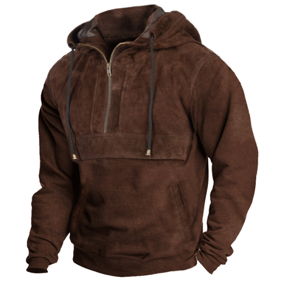 

Lässiger Outdoor-Hoodie Mit Halbem Reißverschluss Für Herren