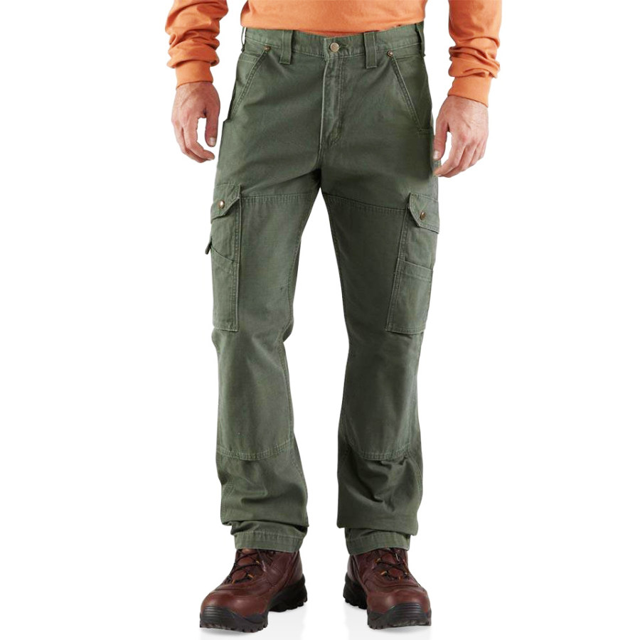 

Мужские брюки-карго винтажные повседневные рабочие брюки свободного покроя с несколькими карманами