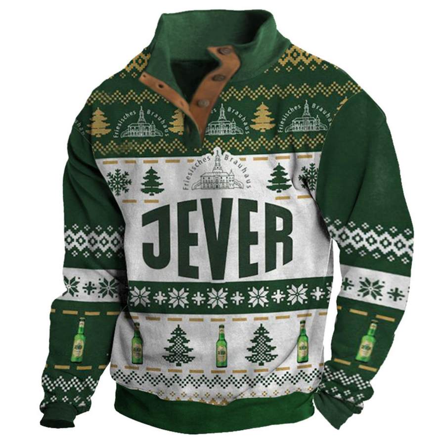 

Мужская толстовка Jever German Ugly Christmas Buttons Повседневные топы