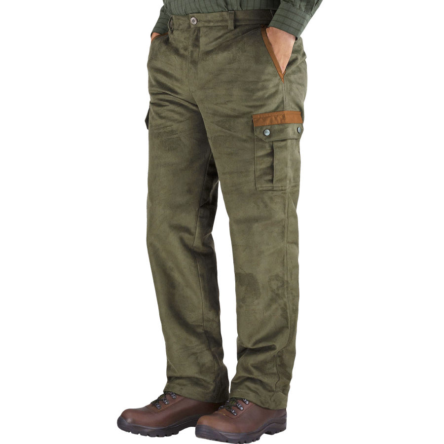 

Pantalones Cargo De Gamuza Para Hombre Pantalones Vintage De Color En Contraste