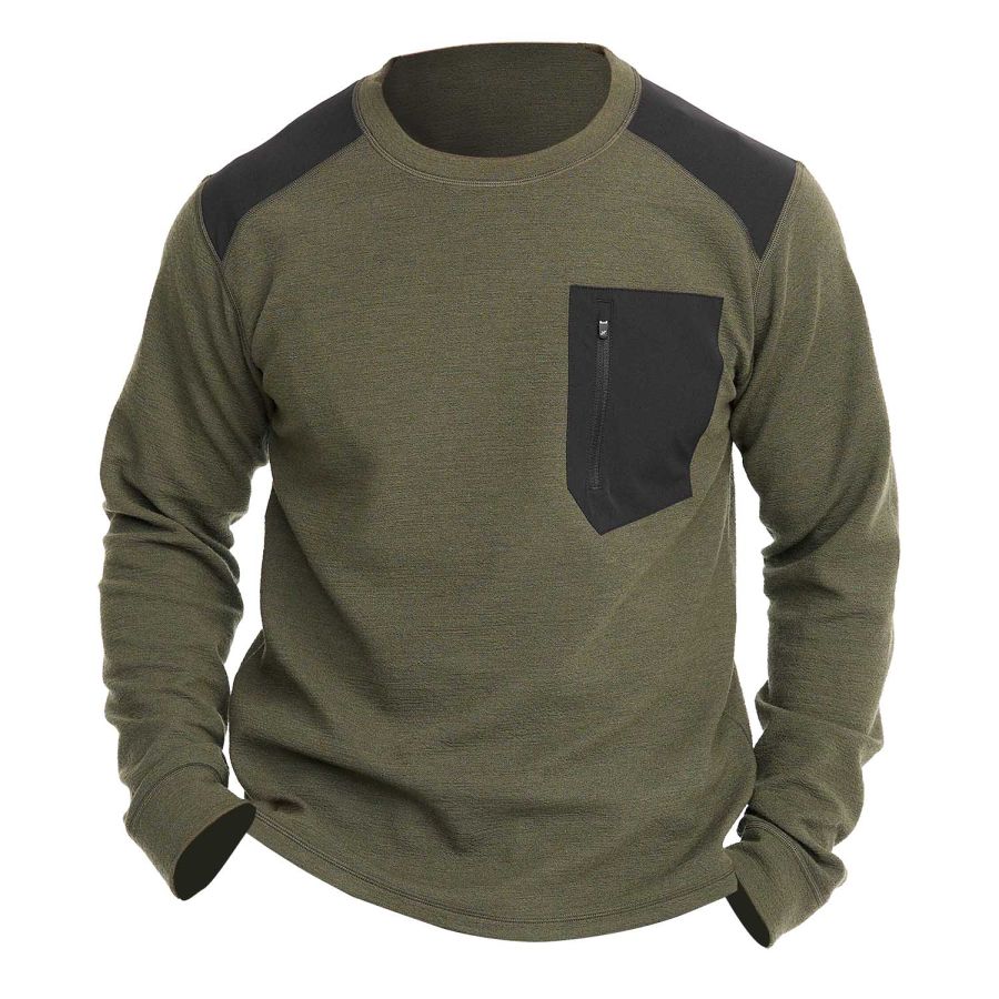 

Sudadera Para Hombre Bolsillo Táctico Al Aire Libre Color En Contraste Tops Diarios