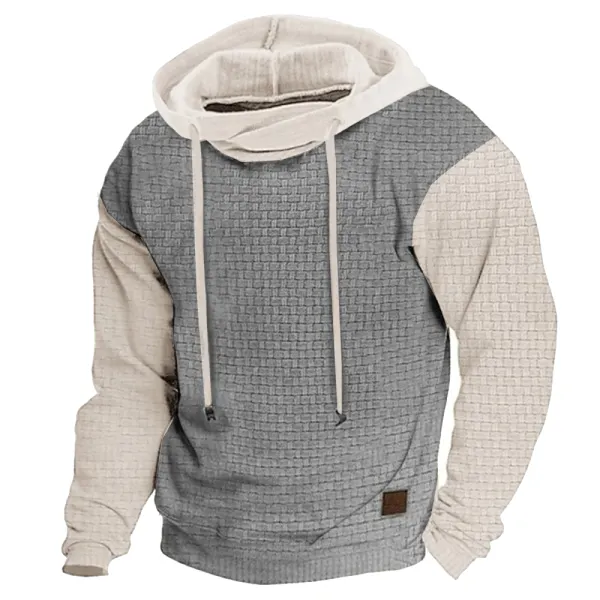 Men's Hoodie Outdoor Sports Solid Color Long Sleeve Daily Tops Apricot - Cotosen.com