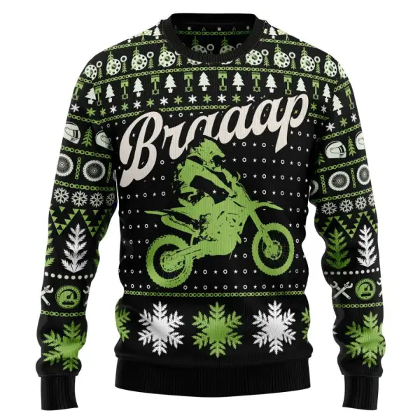 Braaap Moto Ugly Christmas Sweate - Cotosen.com Braaap Moto Ugly Christmas Sweate - Cotosen.com