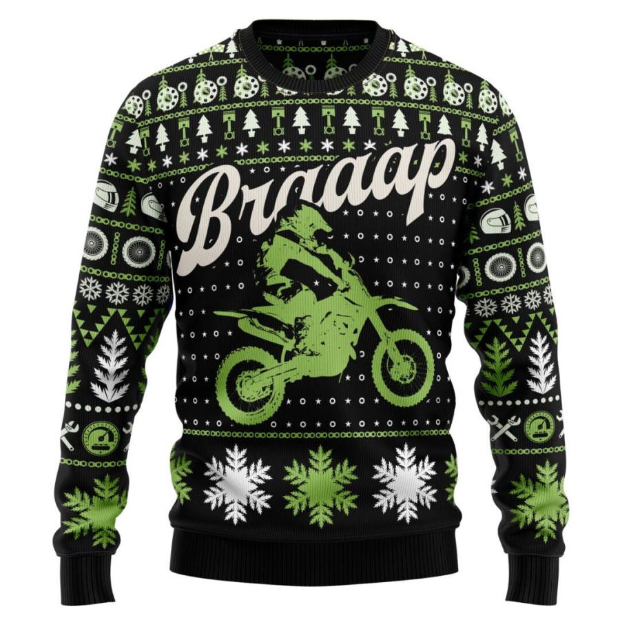 

Braaap Moto Ugly Christmas Sweate