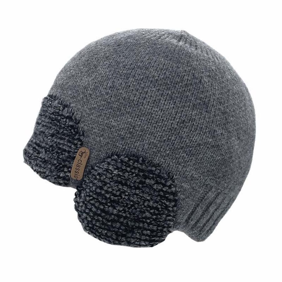 

Gorro Cálido Engrosado De Lana Con Protección Para Los Oídos De Punto Para Exteriores Unisex