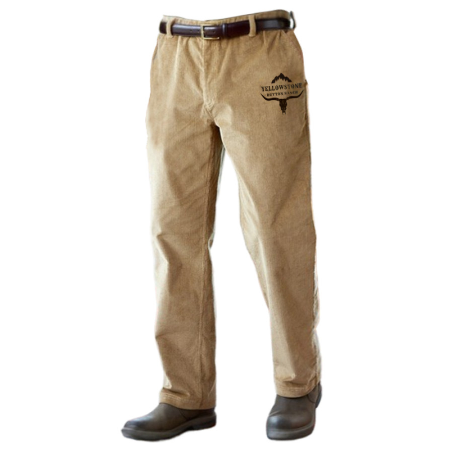 

Pantalones Tácticos Retro De Pana Yellowstone Para Hombre