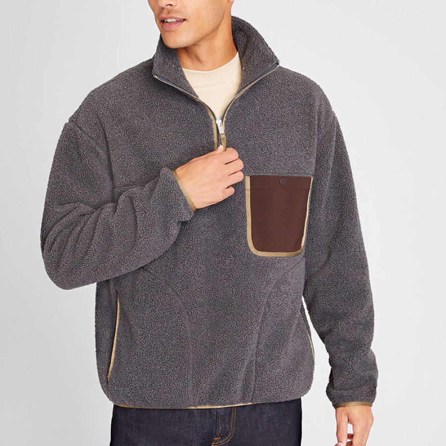 

Men's Faux Sherpa Half-Zip Sweatshirt