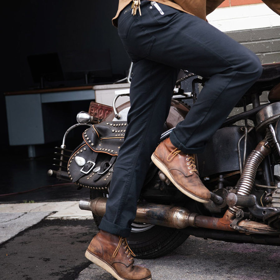 

Men's Retro Motorcycle Casual Trousers