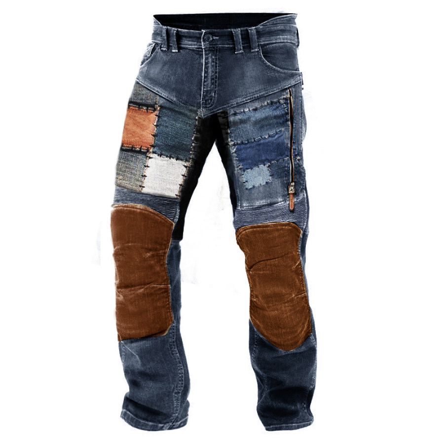 

Pantalones De Hombre Estampado De Almazuela Al Aire Libre Vintage Lavado Impresión 3D Bloque De Color Festival Vacaciones Lavado Bolsillo Con Cremallera
