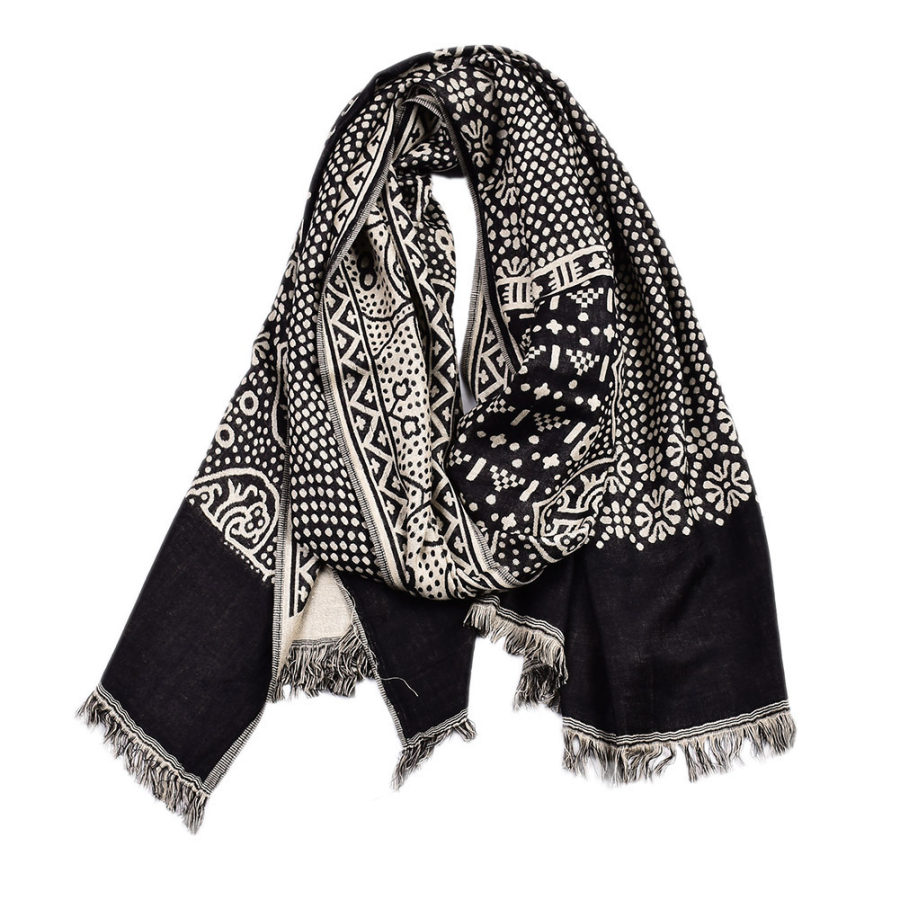 

Men's Paisley Ethnic Woven Neck Scarf Cotton Linen Ethnic Scarves Pashmina Fringed Long Shawl Stole Shawl Wrap