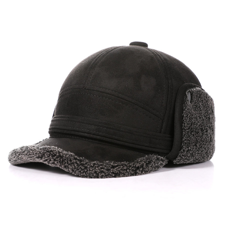 

Men's Warm Suede Thickened Warm Ear Protection Cap