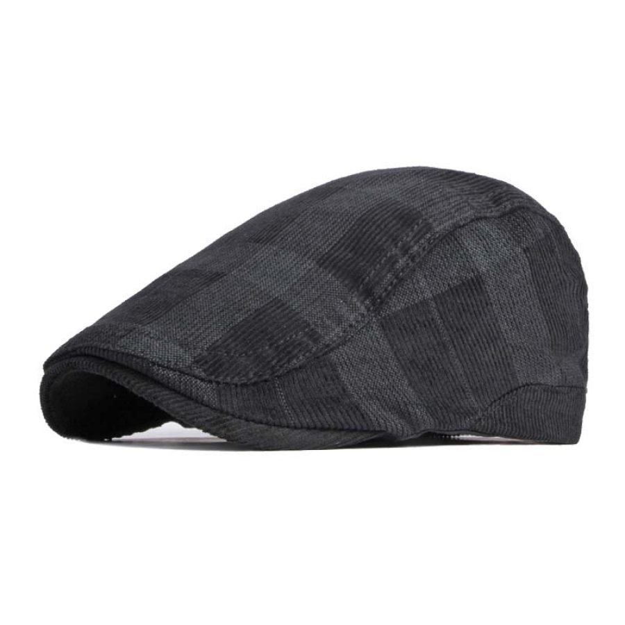 

Men's British Retro Casual Corduroy Forward Cap Peaked Cap