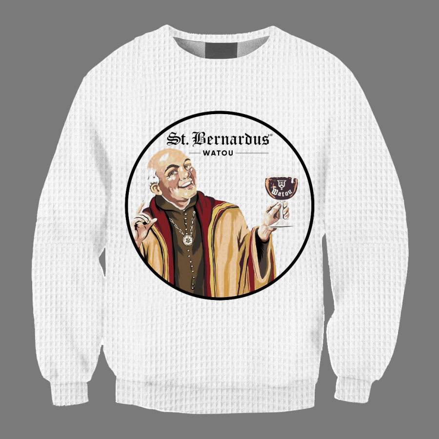 

St.Bernardus Abt 12 Unisex-Sweatshirt Mit Waffelmuster In Übergröße