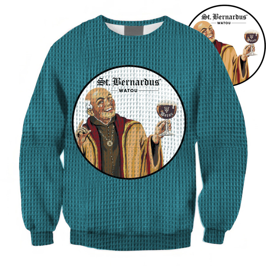 

St.Bernardus Abt 12 Толстовка унисекс оверсайз с вафельным принтом