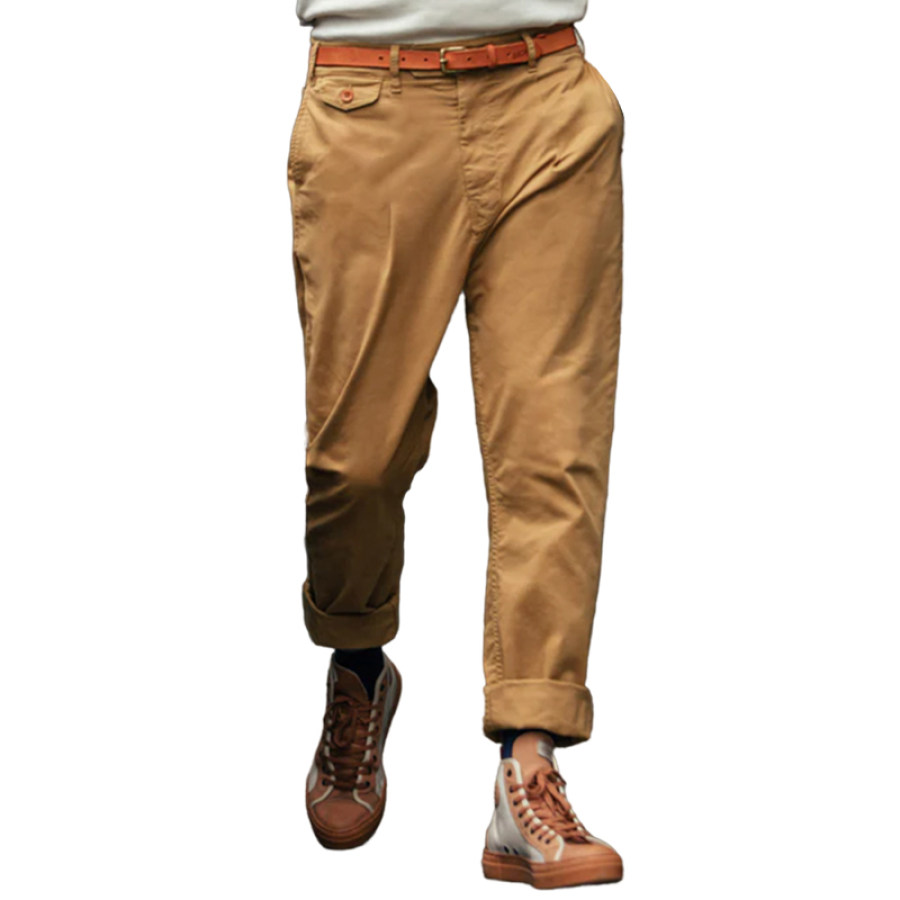 

Pantalon Droit De Travail Décontracté Rétro Pour Hommes