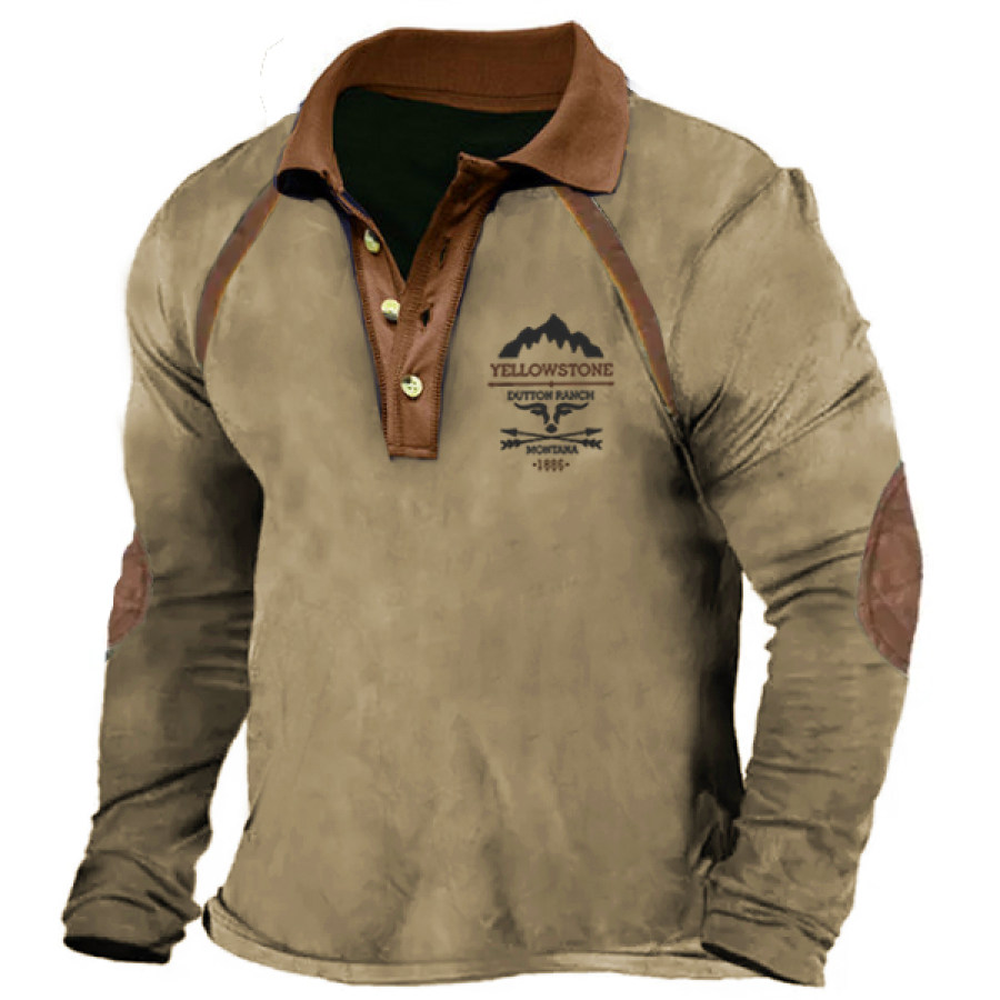 

Polo Vintage Yellowstone De Algodón Para Hombre Camiseta Informal Para Exteriores Para Uso Diario
