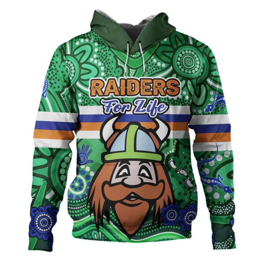 

Männer Canberra City Raiders For Life Mit Kunst-Hoodie Im Aborigine-Stil