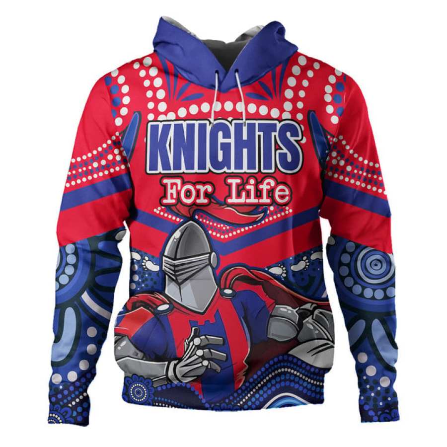 

Männer Custom City Knights For Life Kapuzenpullover Im Aborigine-Stil