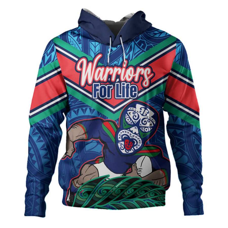 

Мужская толстовка с капюшоном New Zealand Warriors For Life в стиле аборигенов