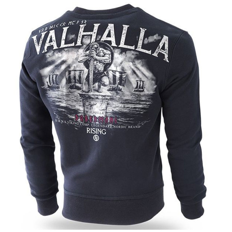 

Sweat-shirt Imprimé Agressif Vintage Valhalla Doberman Pour Hommes
