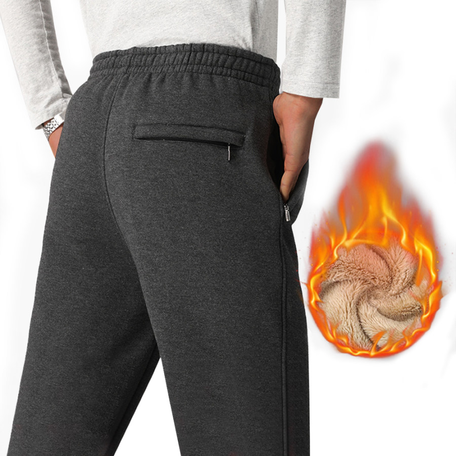 

Lässige Gerade Hose Aus Fleece Für Herren Mit Warmem Stretch