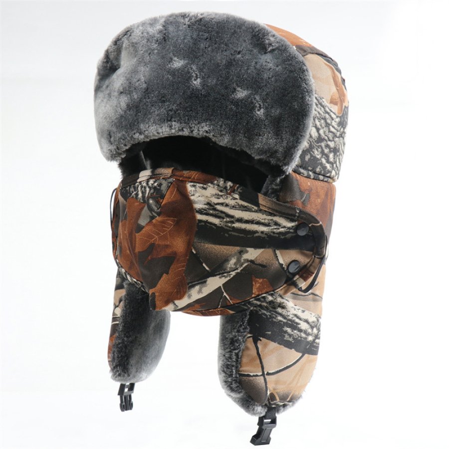 

Tactical Hunting Camo Windproof Outdoor Hat Thickened Ear Protection Warm Hat