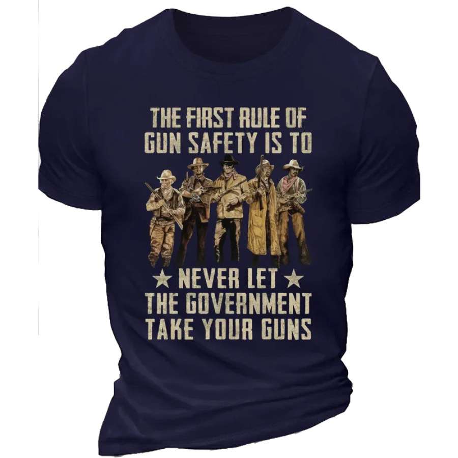 

Die Erste Regel Der Waffensicherheit Ist Ein Lustiges T-Shirt Für Männer