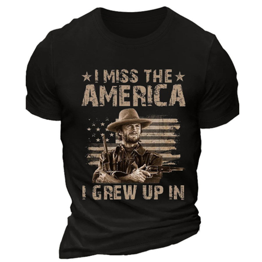 

L'Amérique Dans Laquelle J'ai Grandi Me Manque T-shirt à Manches Courtes Pour Hommes