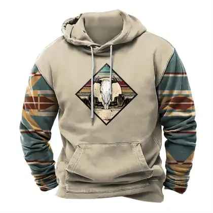 Multicolor Native Aztec Abstract Geometric Men's Joggers main image 0