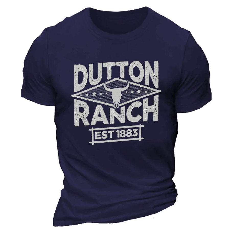 

Men's T-Shirt Yellowstone 1883 Dutton Ranch Short Sleeve Vintage Summer Daily Tops