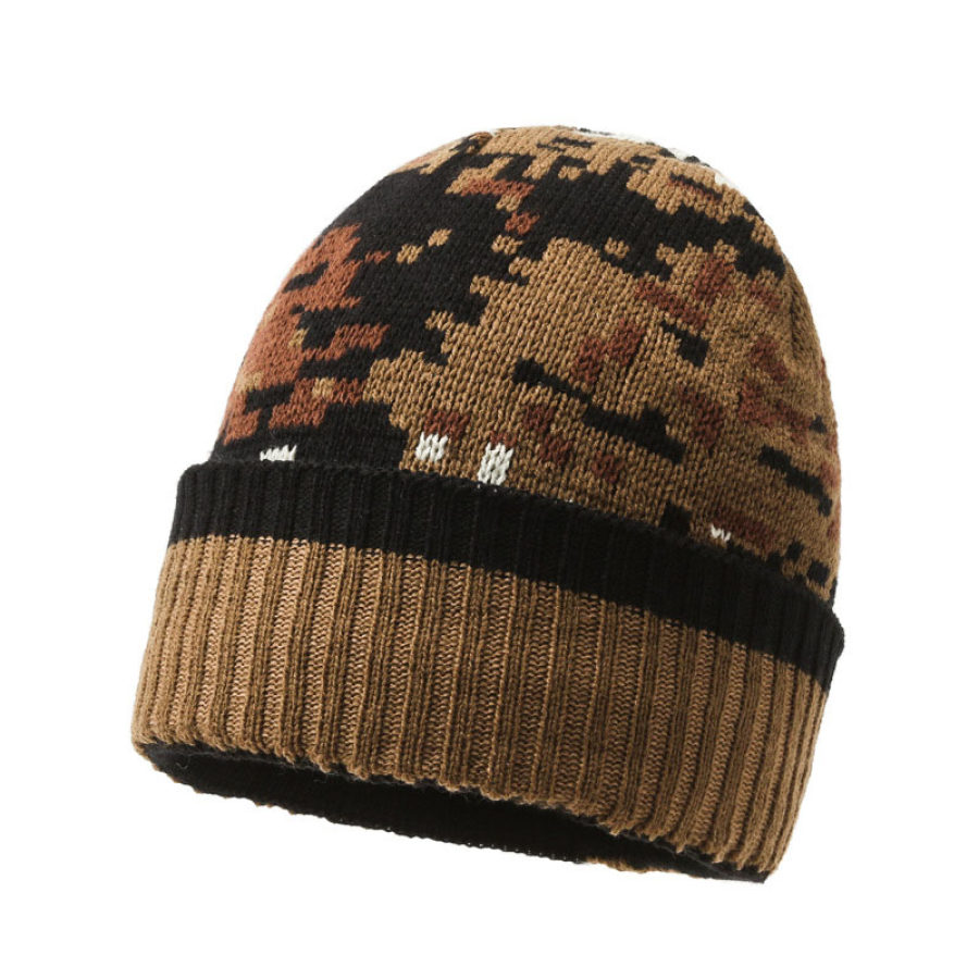 

Bonnet Tricoté Chaud En Laine Camouflage Pour Hommes