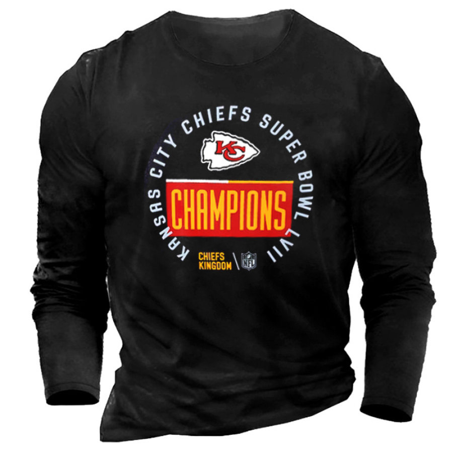 

Camiseta Informal De Manga Larga Para Uso Diario Del Super Bowl De Los Kansas City Chiefs Para Hombre