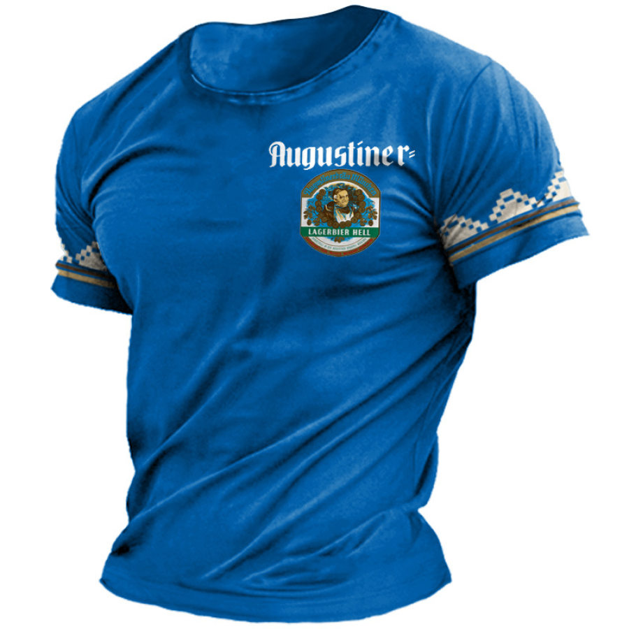 

T-shirt Décontracté à Manches Courtes Imprimé Our Beer Augustiner Pour Hommes