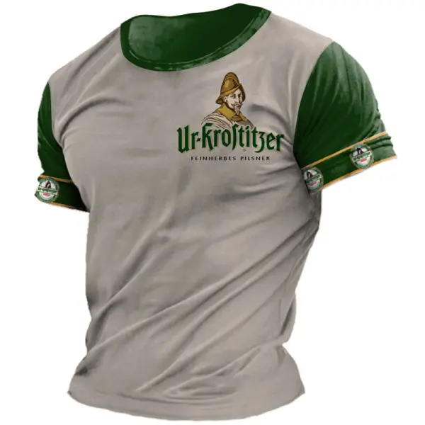 Men's Ur-krostitzer Printed Everyday Casual Short Sleeve T-Shirt - Cotosen.com