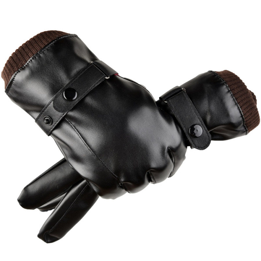 

Guantes Gruesos De Invierno Informales Con Pantalla Táctil De Forro Polar Cálidos Para Hombre