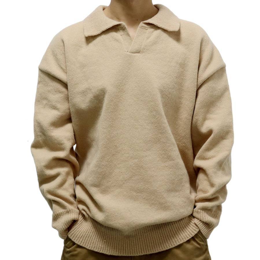 

Мужской пуловер-свитер вязаный стандартный с базовыми лацканами повседневная одежда