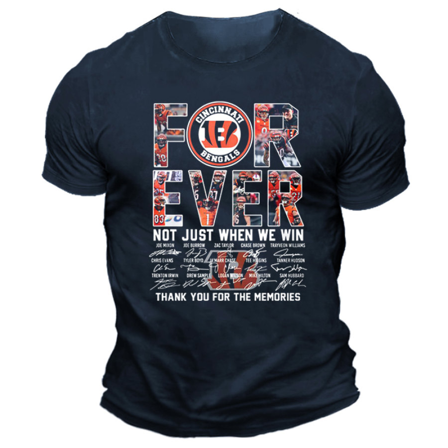 

Bedrucktes Lustiges Lässiges Kurzarm-T-Shirt Der Cincinnati Bengals Für Herren