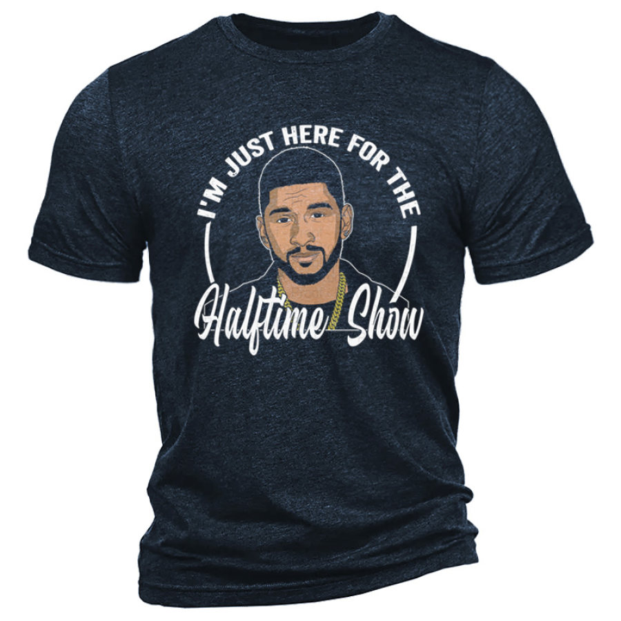

T-shirt Décontracté à Manches Courtes Pour Hommes Usher Super Bowl Halftime Show Imprimé Au Quotidien